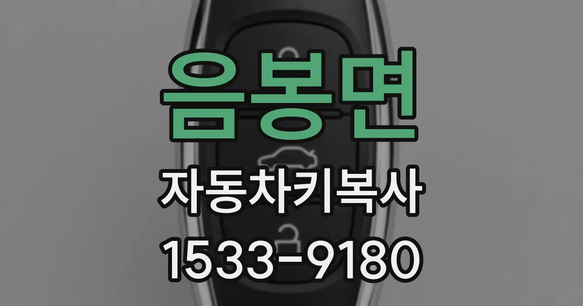 음봉면 자동차키복사