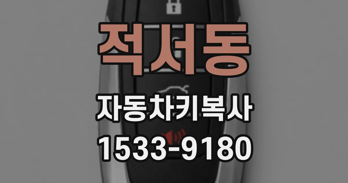 적서동 자동차키복사
