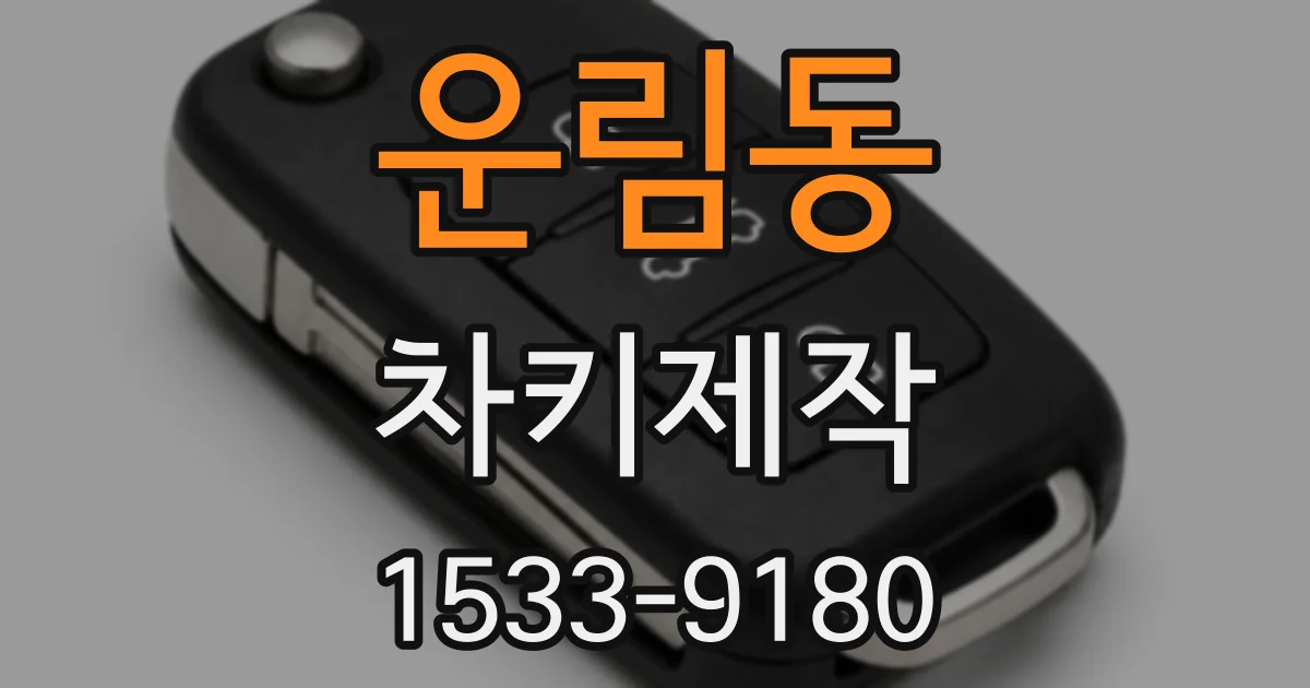운림동 차키제작