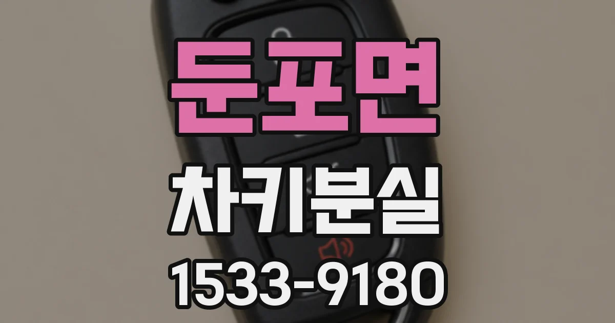 둔포면 차키분실