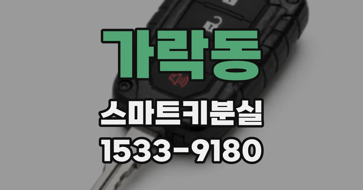 가락동 스마트키분실