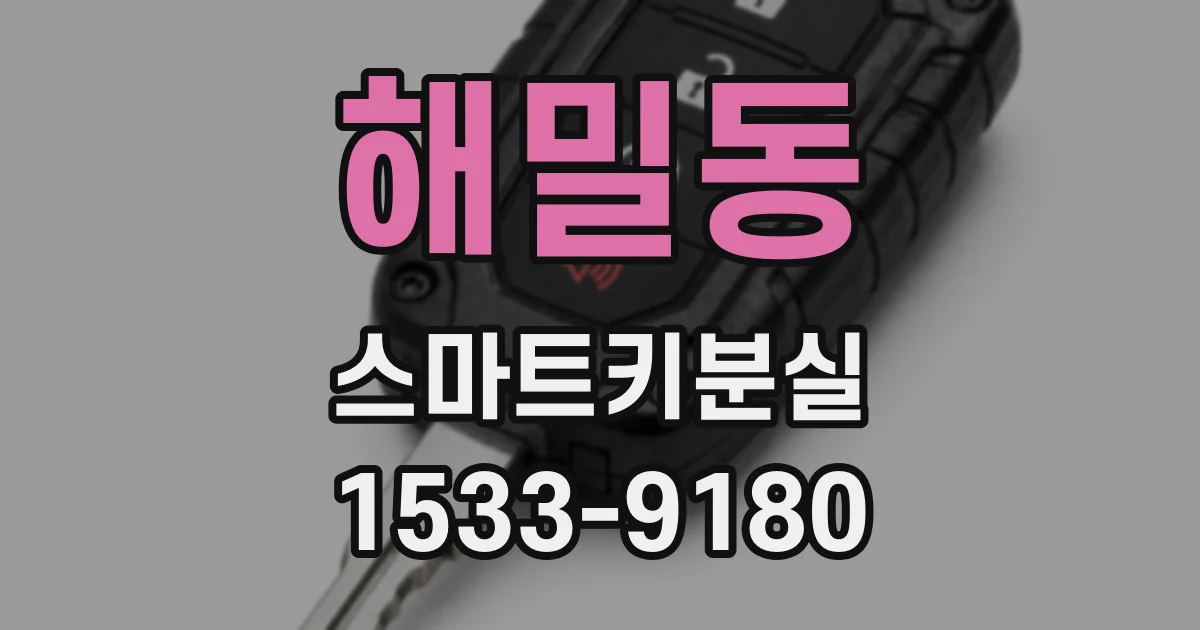 해밀동 스마트키분실