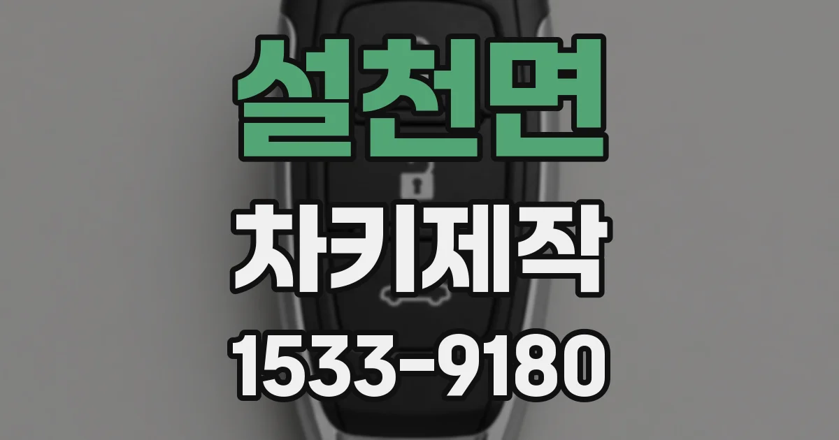 설천면 차키제작