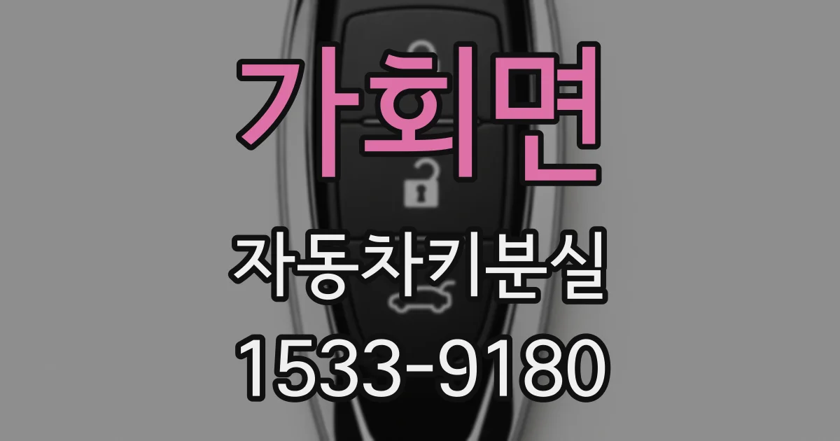 가회면 자동차키분실