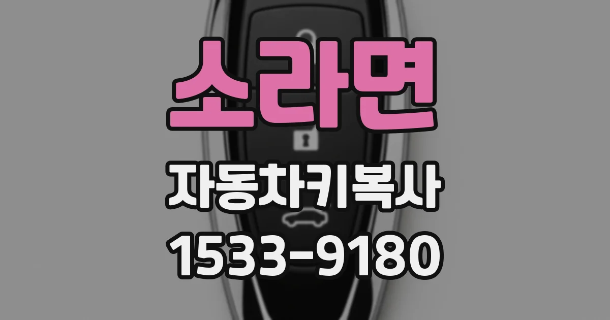 소라면 자동차키복사