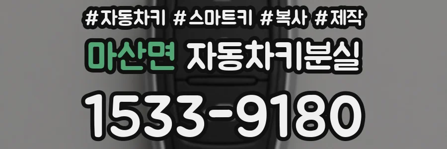 마산면 자동차키분실