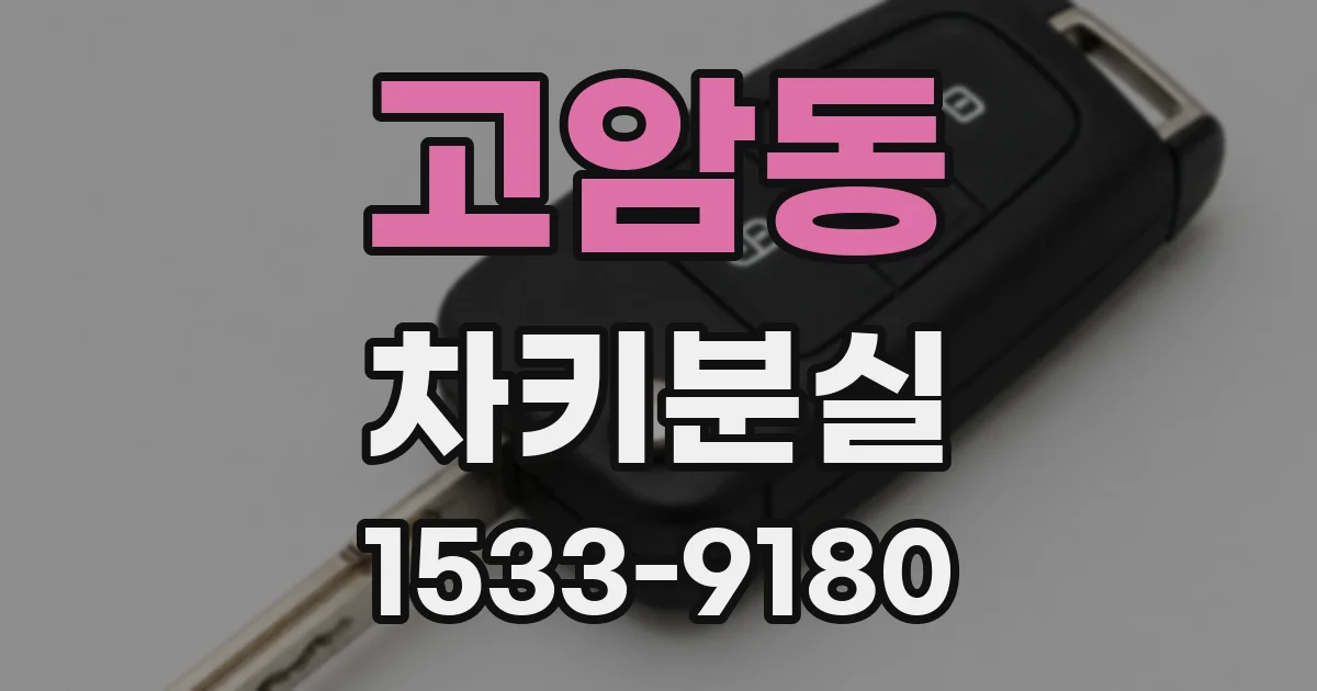 고암동 차키분실