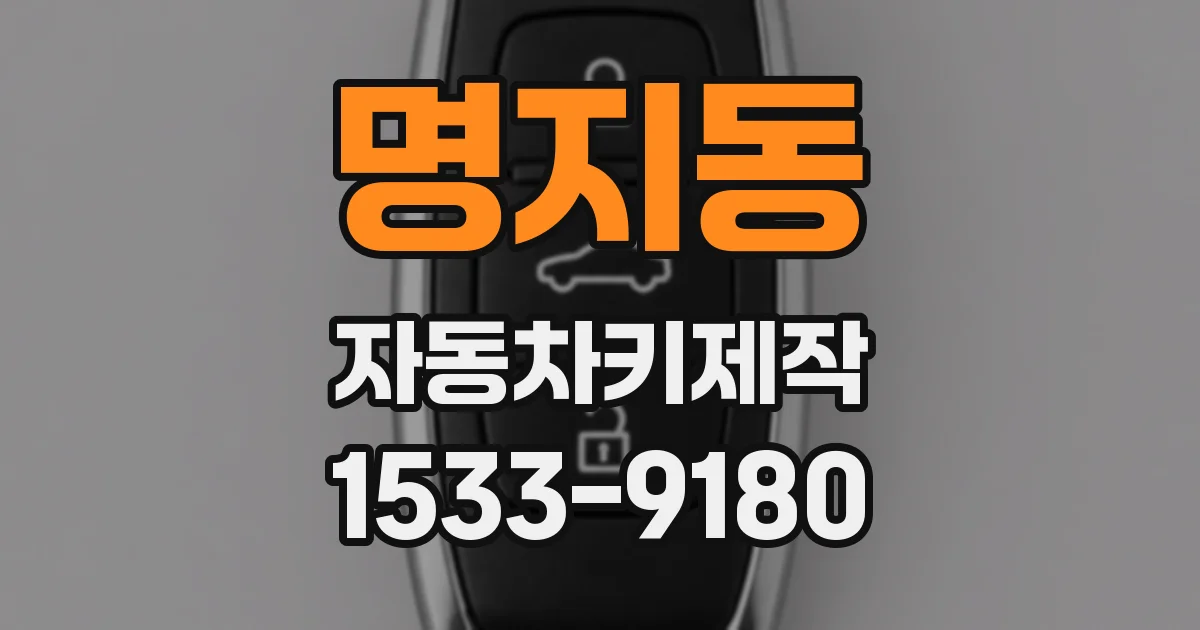 명지동 자동차키제작