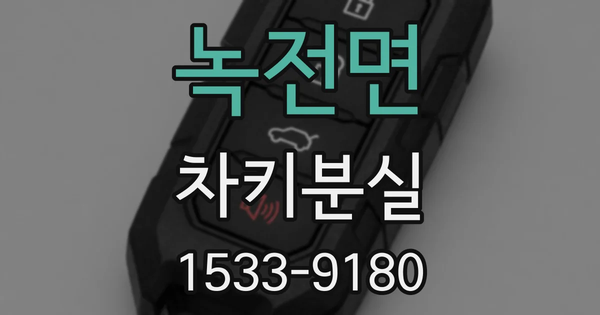 녹전면 차키분실