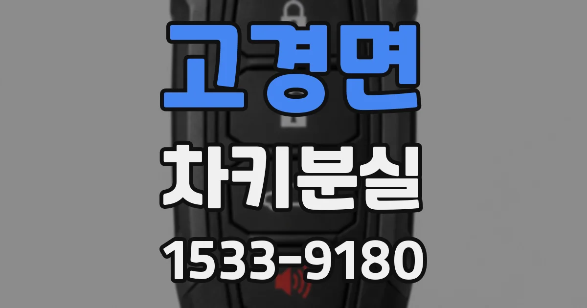 고경면 차키분실
