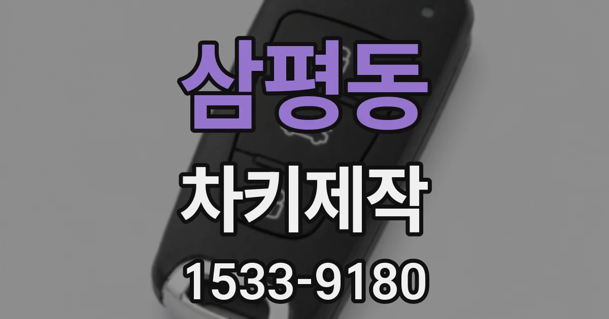 삼평동 차키제작