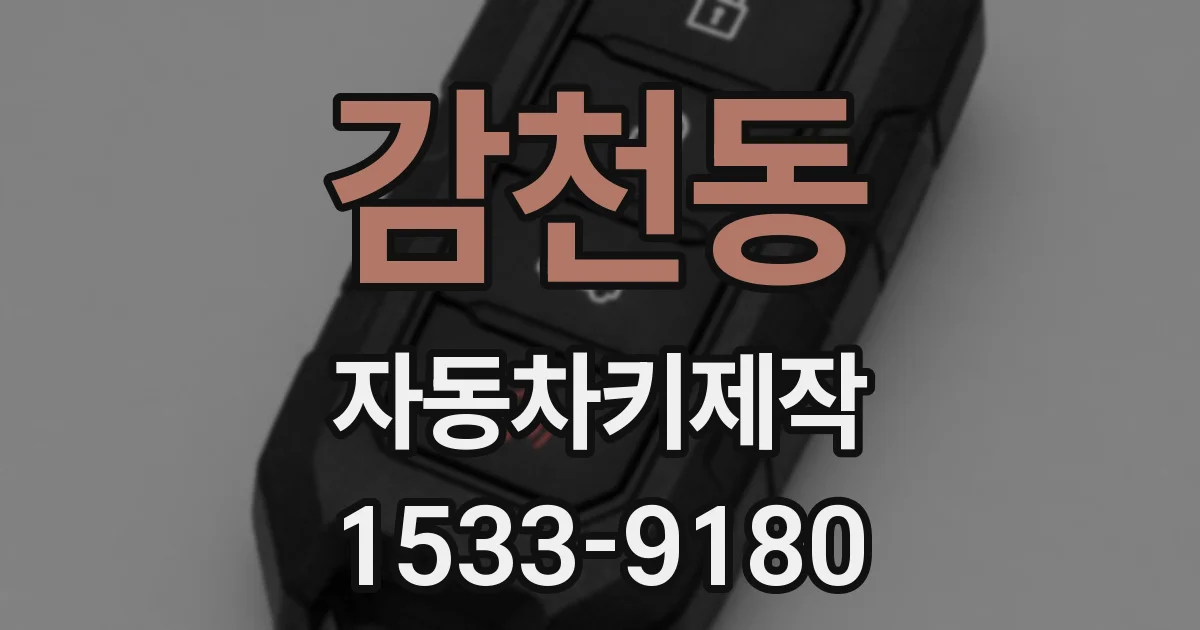 감천동 자동차키제작