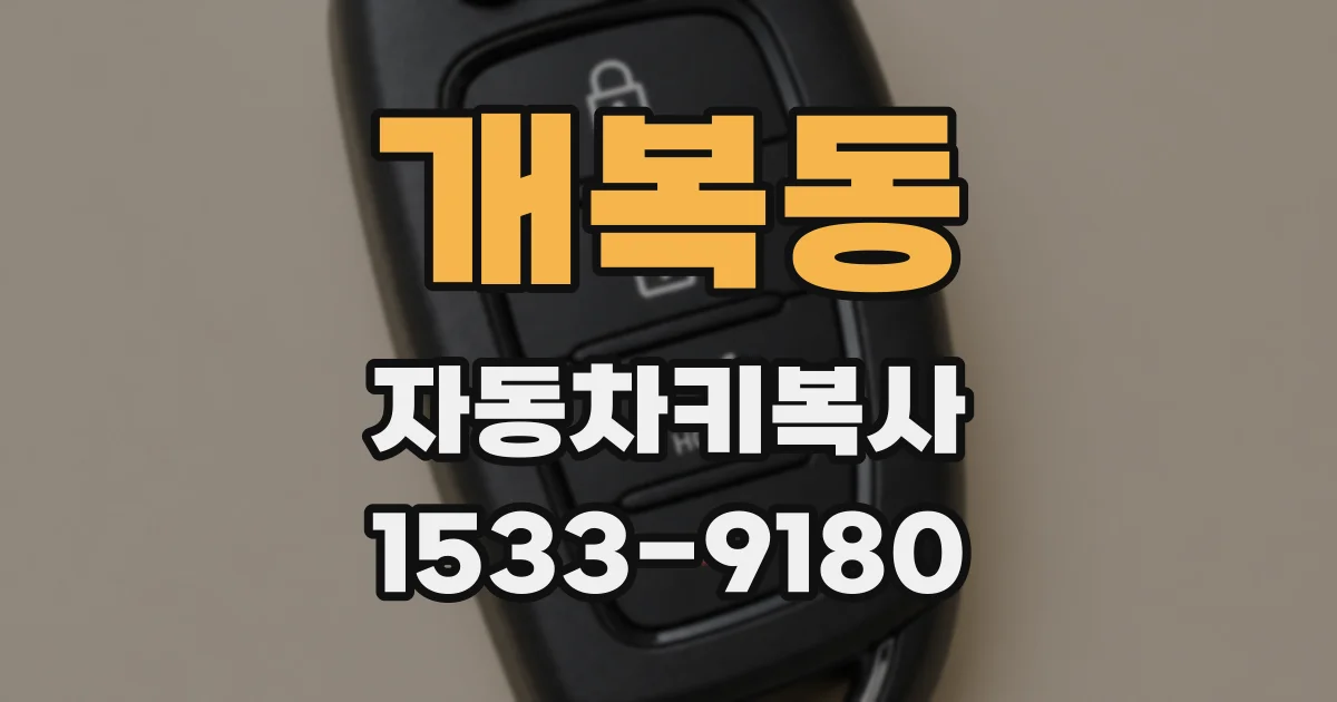 개복동 자동차키복사