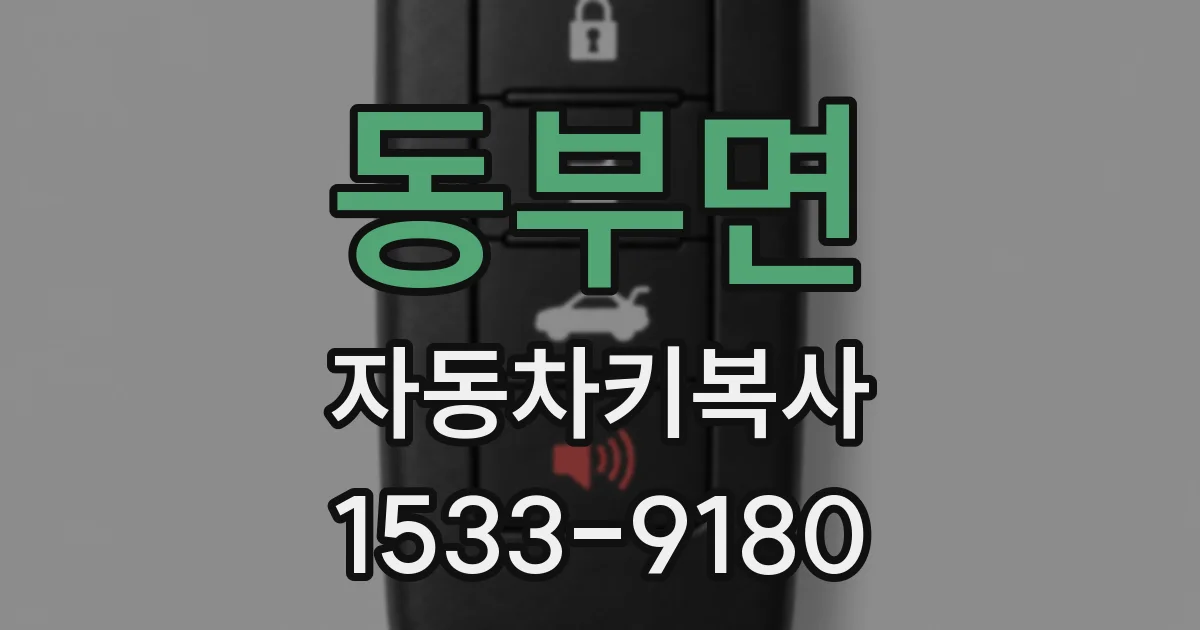 동부면 자동차키복사