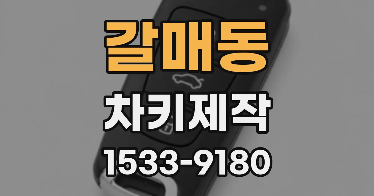 갈매동 차키제작