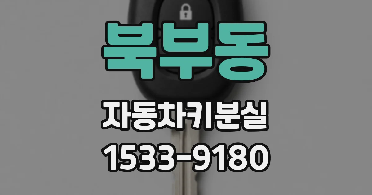 북부동 자동차키분실