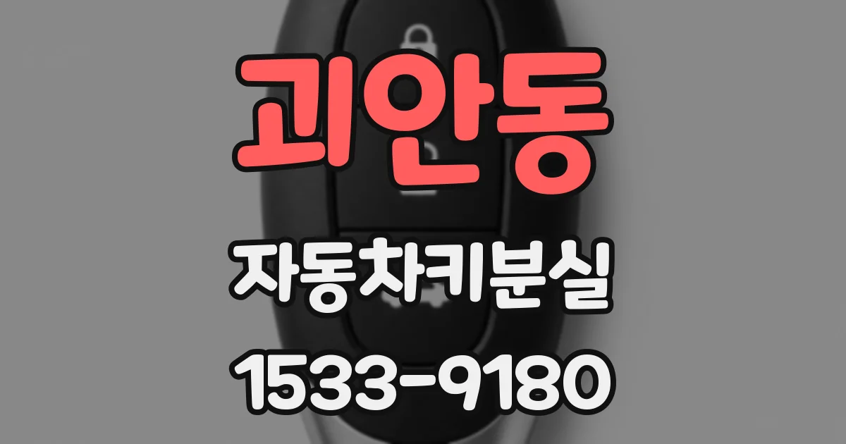 괴안동 자동차키분실