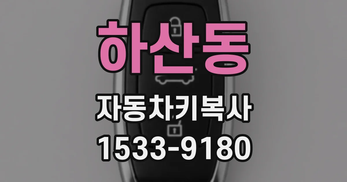하산동 자동차키복사