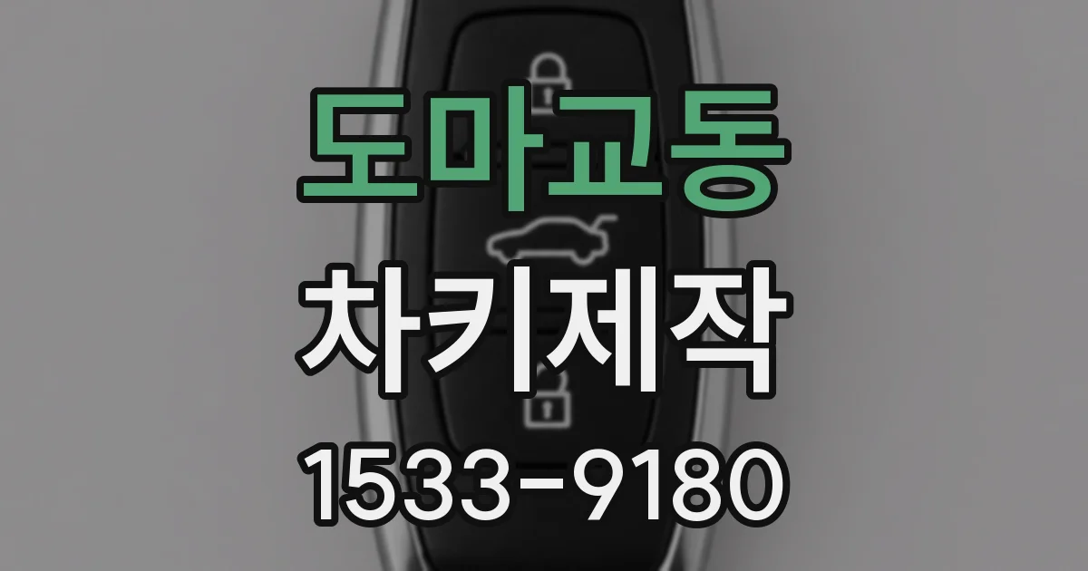 도마교동 차키제작