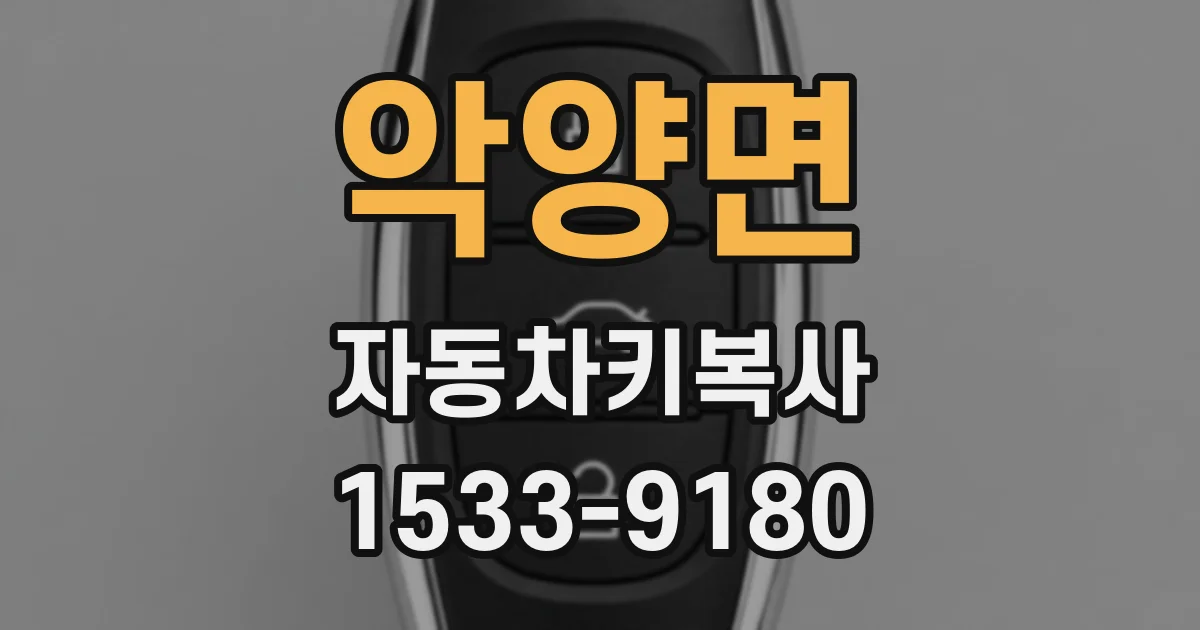 악양면 자동차키복사