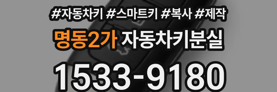 명동2가 자동차키분실