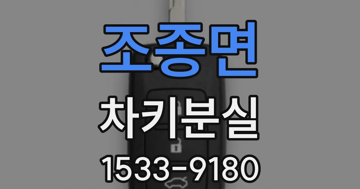 조종면 차키분실