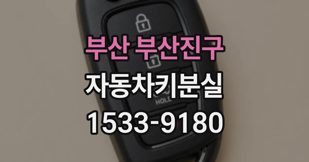 부산 부산진구 자동차키분실