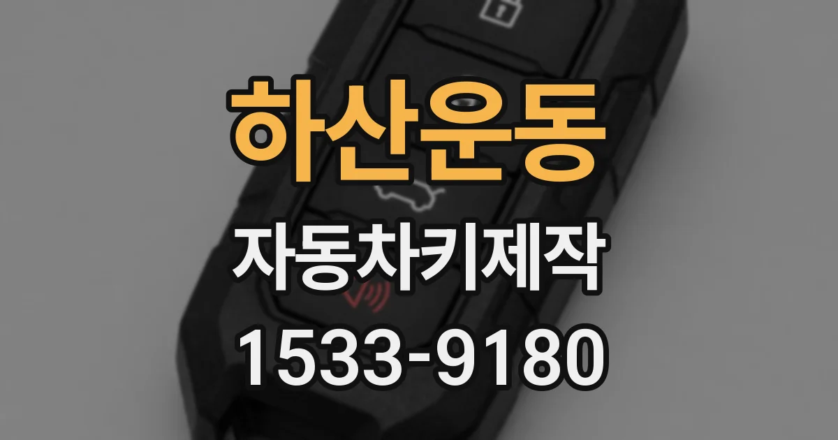 하산운동 자동차키제작
