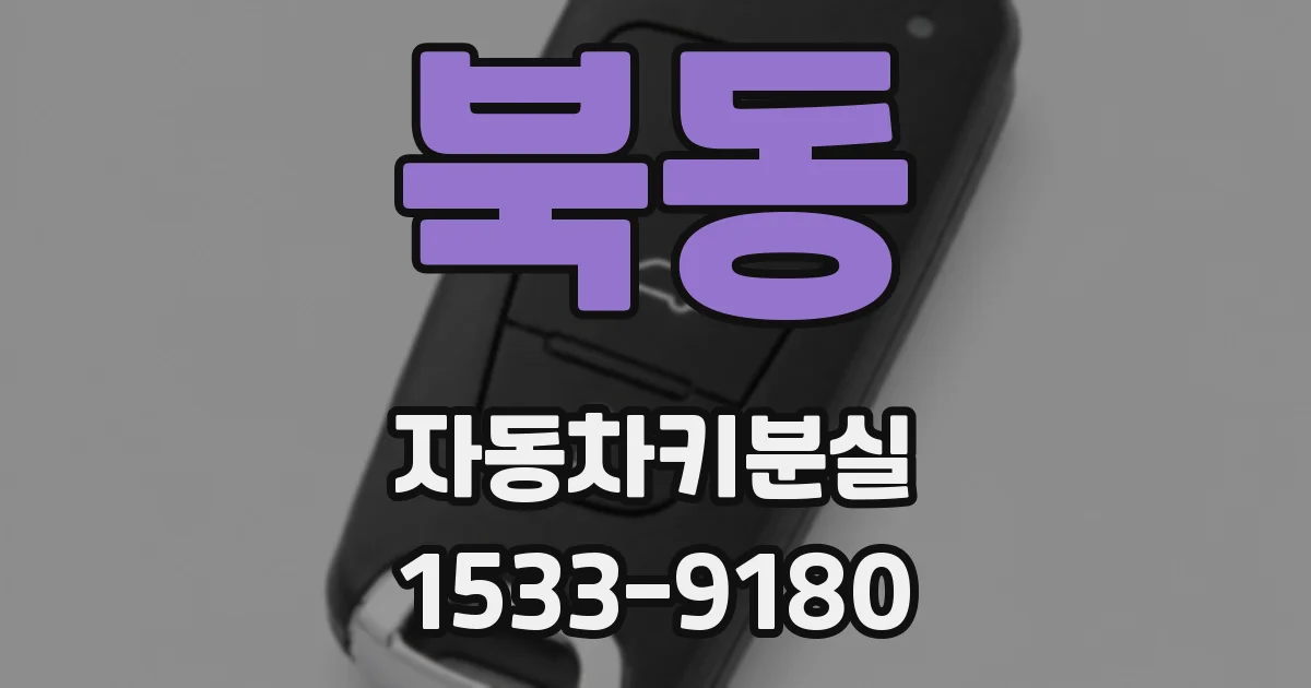 북동 자동차키분실