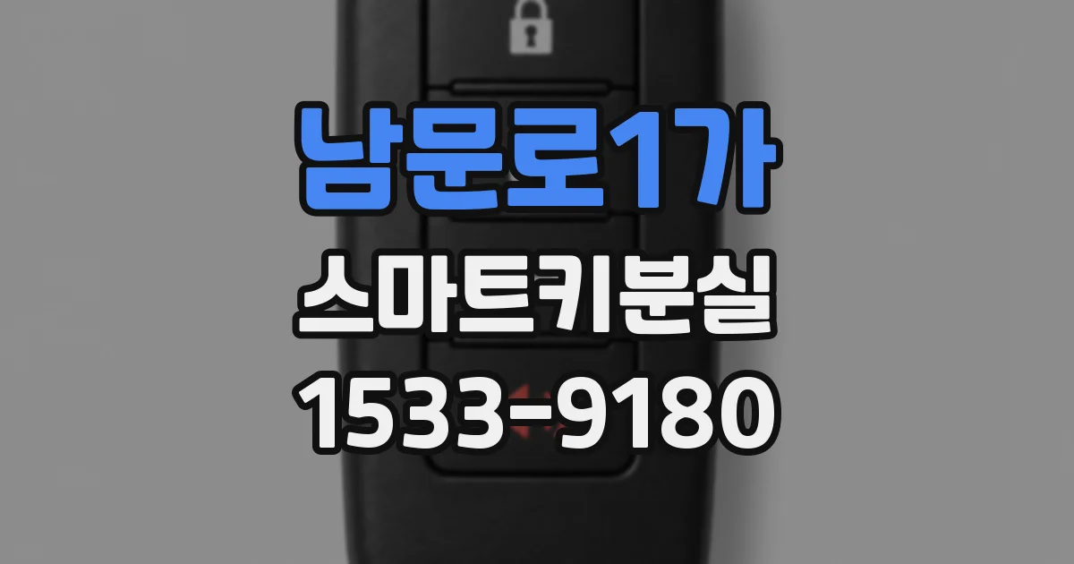 남문로1가 스마트키분실