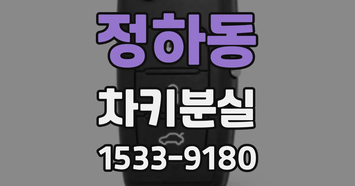 정하동 차키분실