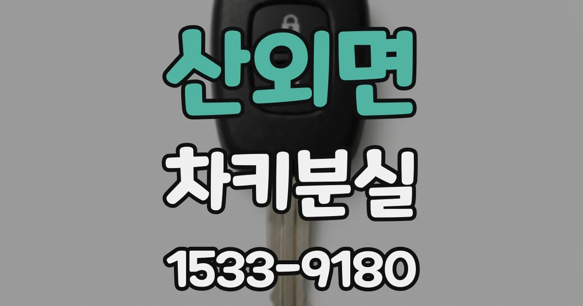 산외면 차키분실