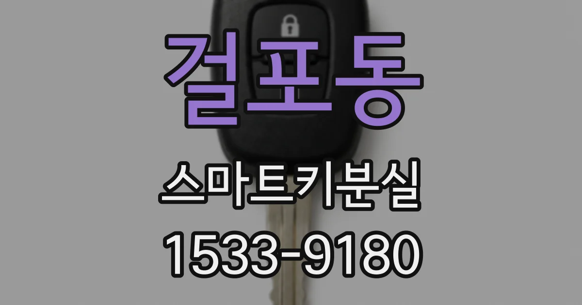 걸포동 스마트키분실