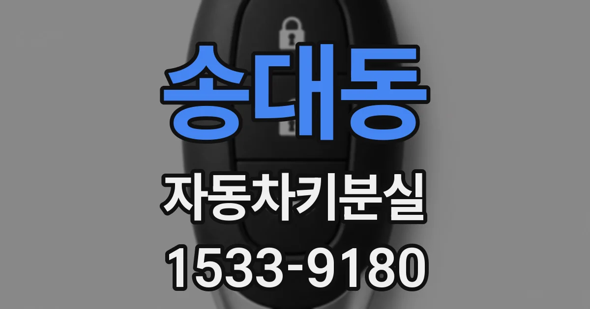 송대동 자동차키분실
