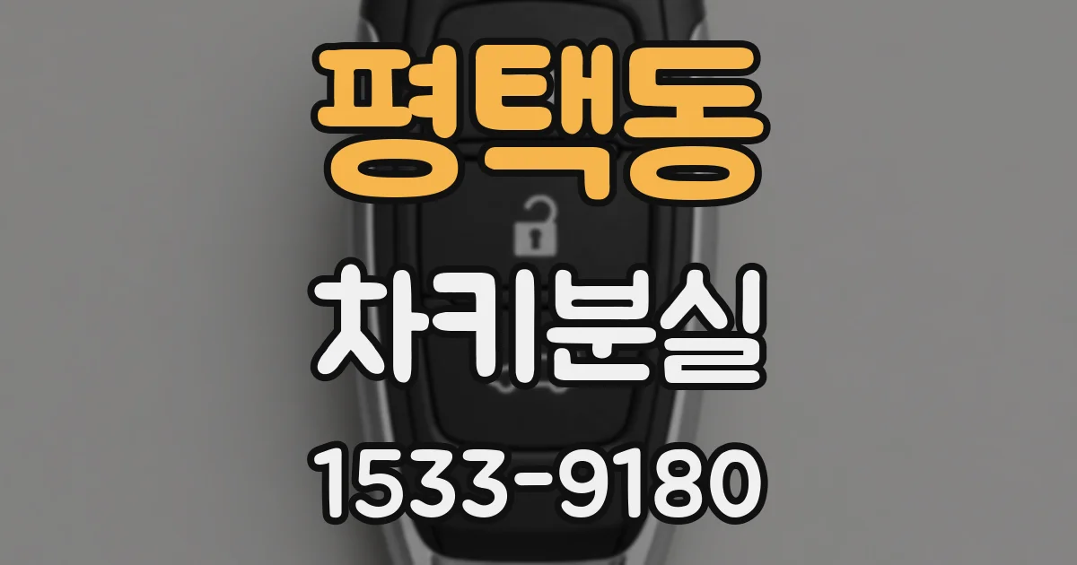 평택동 차키분실