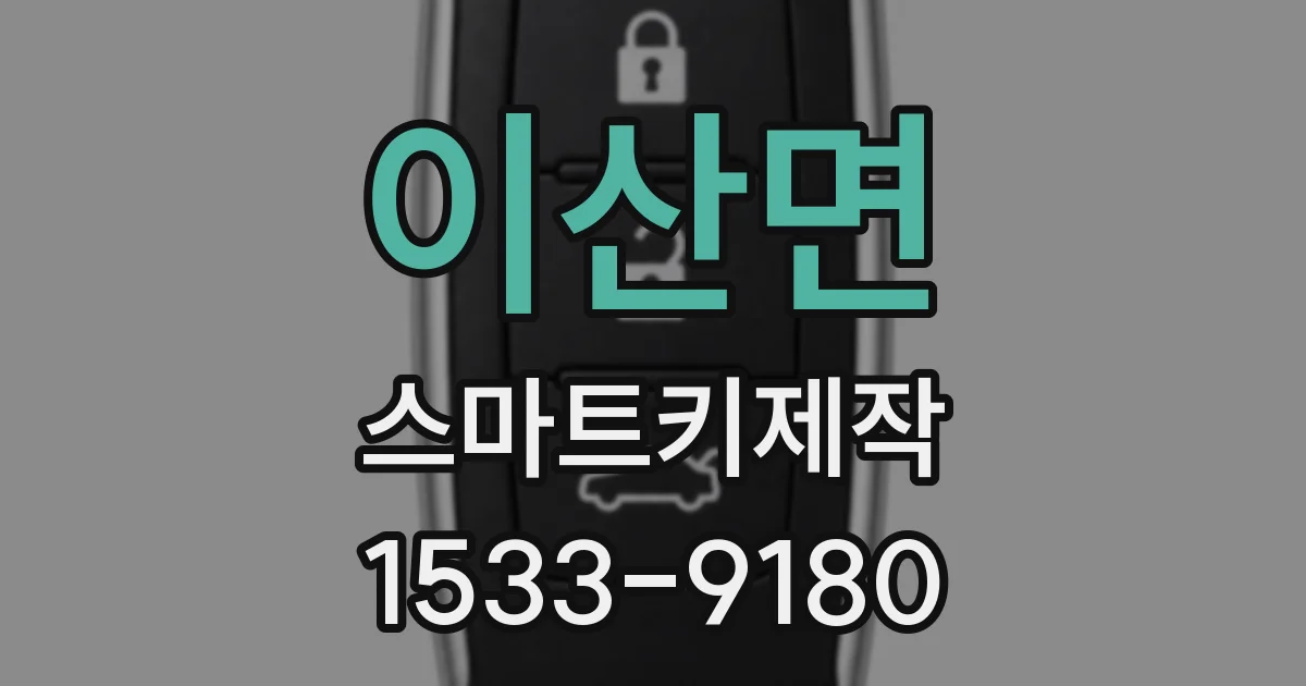 이산면 스마트키제작