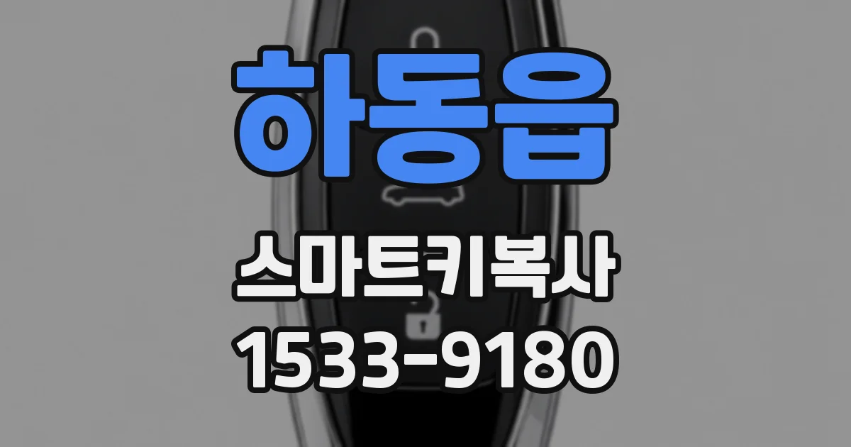 하동읍 스마트키복사