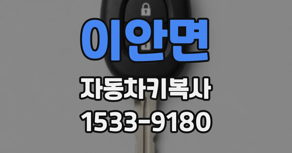 이안면 자동차키복사
