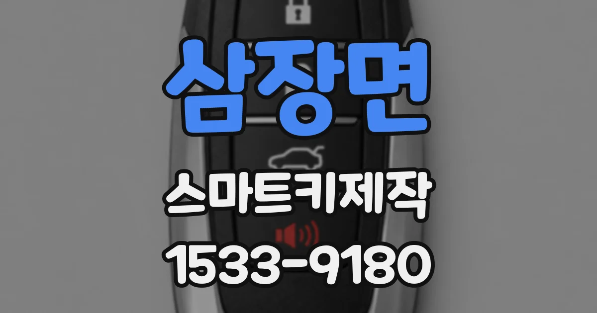 삼장면 스마트키제작