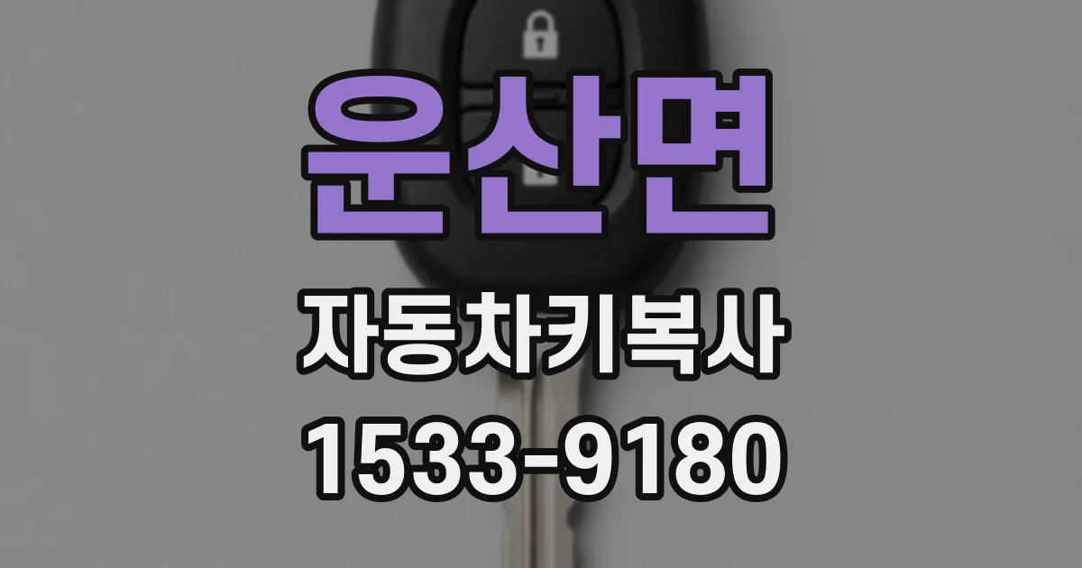 운산면 자동차키복사