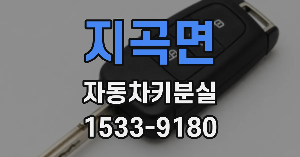 지곡면 자동차키분실