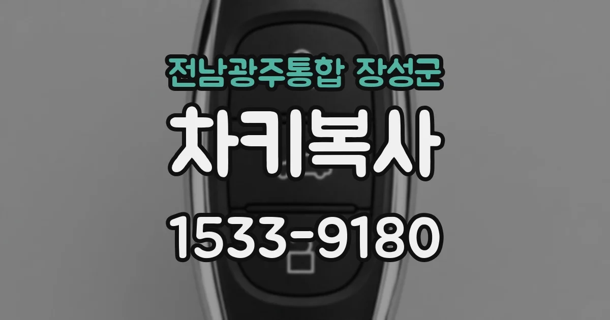 전남광주통합 장성군 차키복사