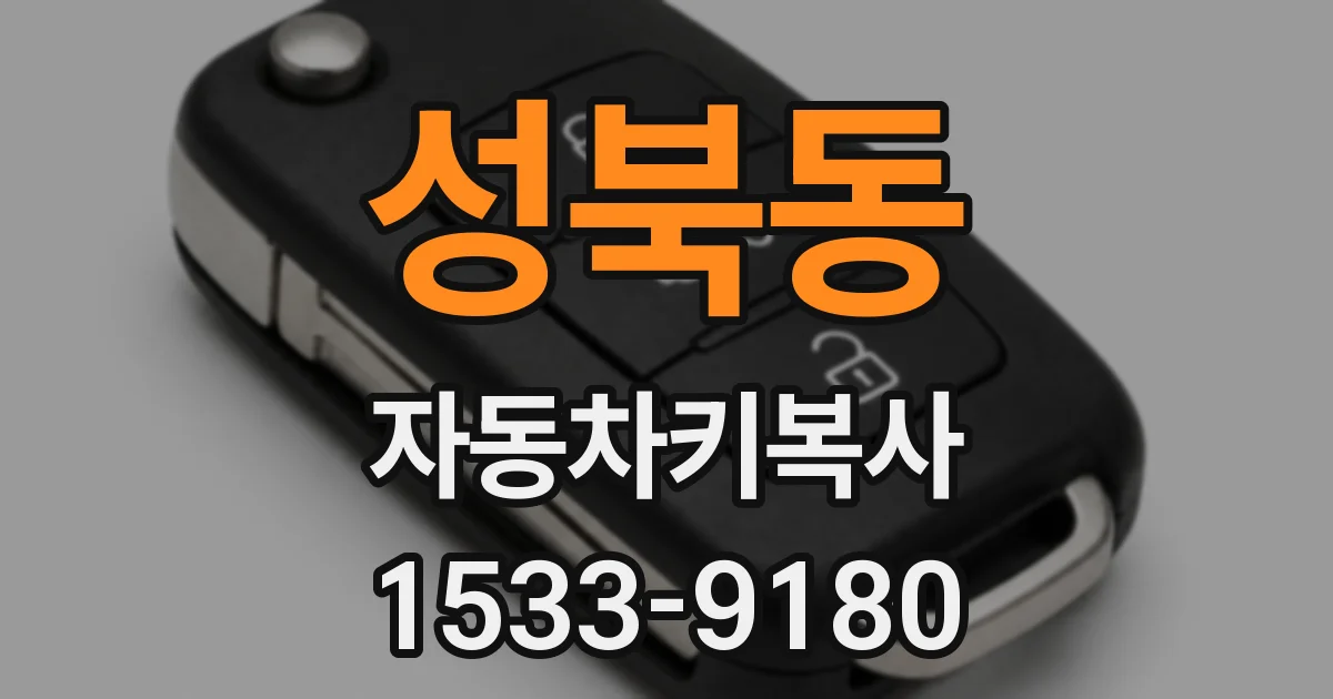성북동 자동차키복사