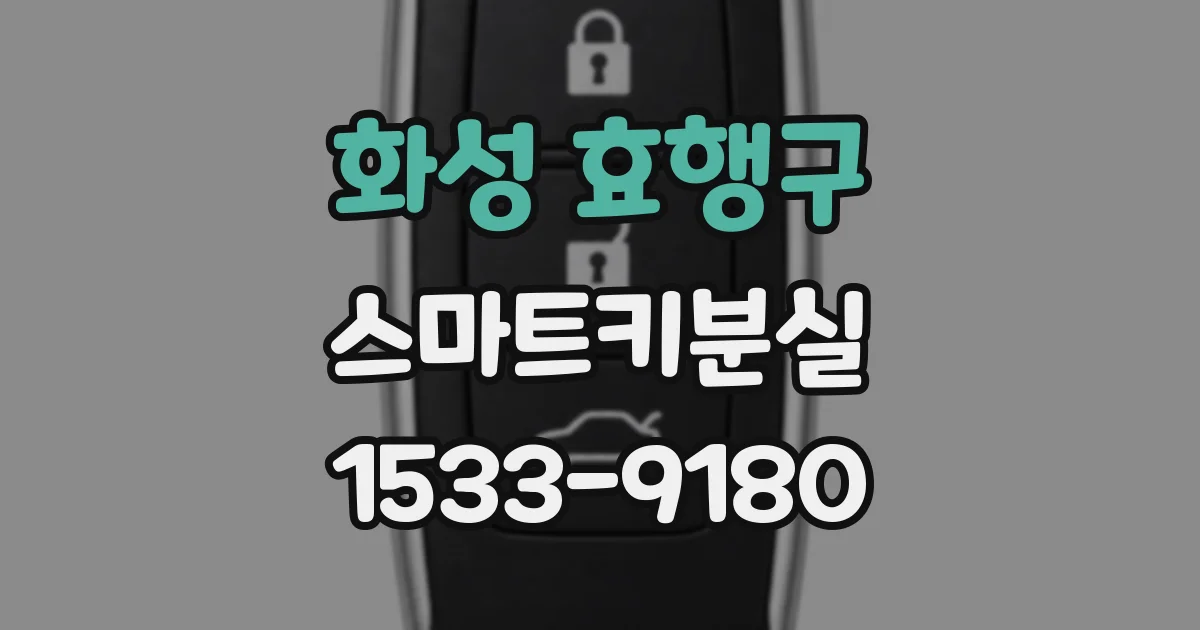 화성 효행구 스마트키분실