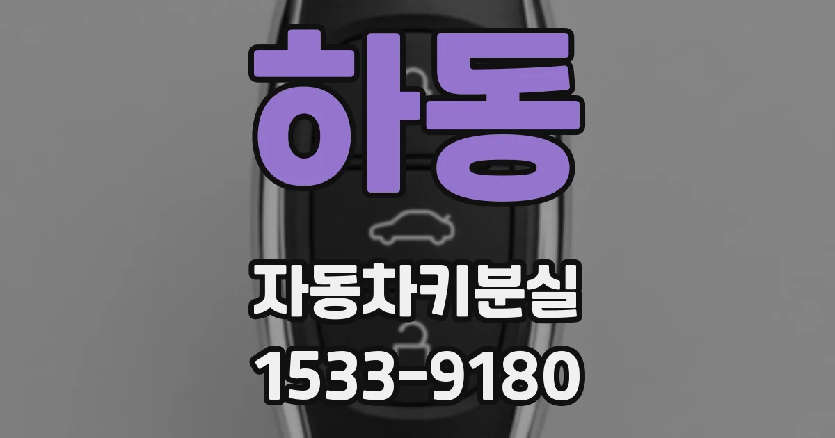 하동 자동차키분실
