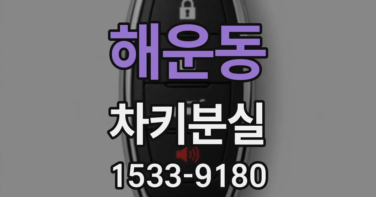 해운동 차키분실