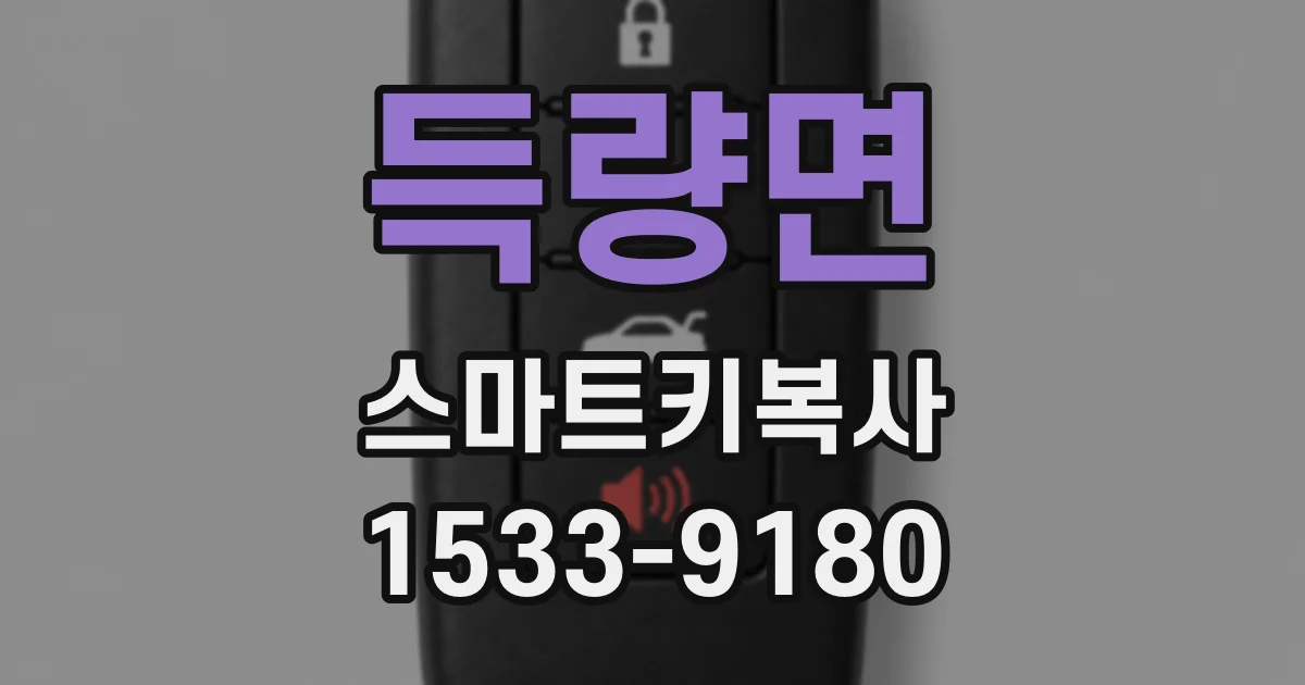 득량면 스마트키복사