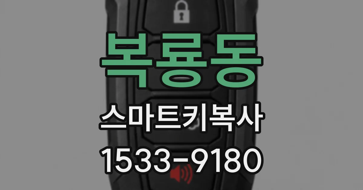 복룡동 스마트키복사