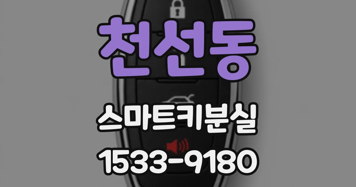 천선동 스마트키분실