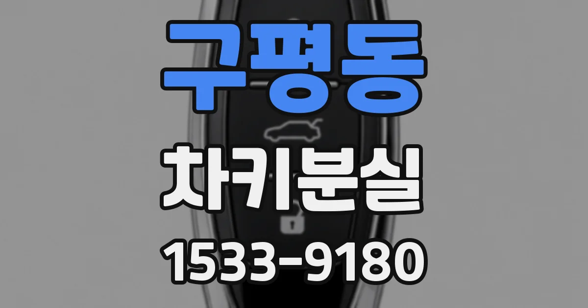 구평동 차키분실